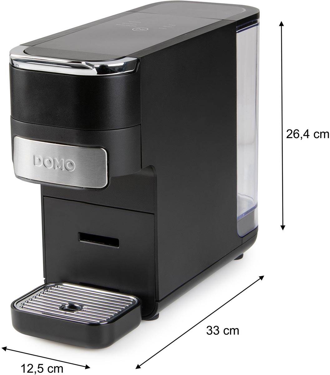 Domo koffiezetapparaat 4-in-1 (Nespresso, Dolce gusto, pads, gemalen koffie), zwart