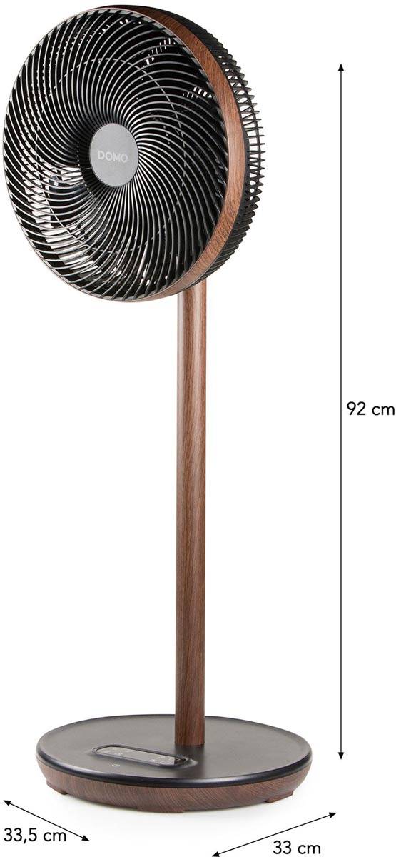 Domo statiefventilator Wood Style, super stil, diameter 33 cm