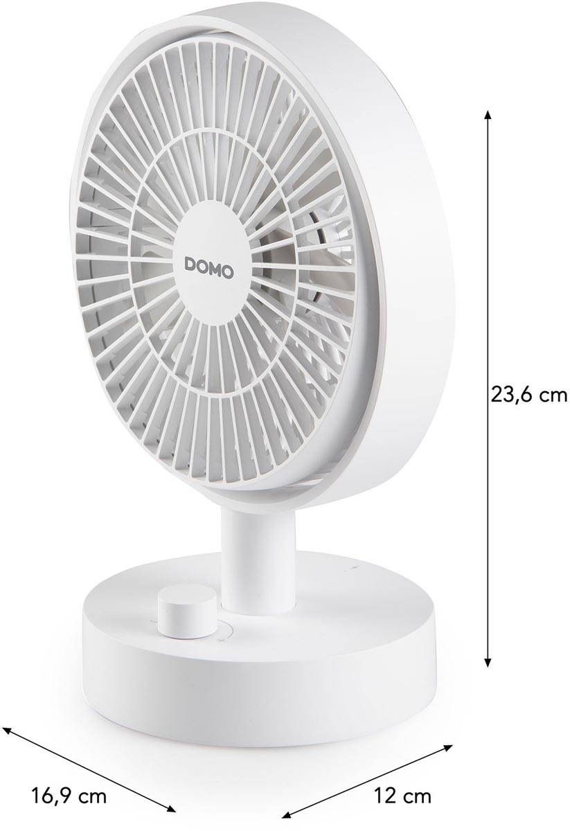 Domo tafelventilator, oplaadbaar via USB-C