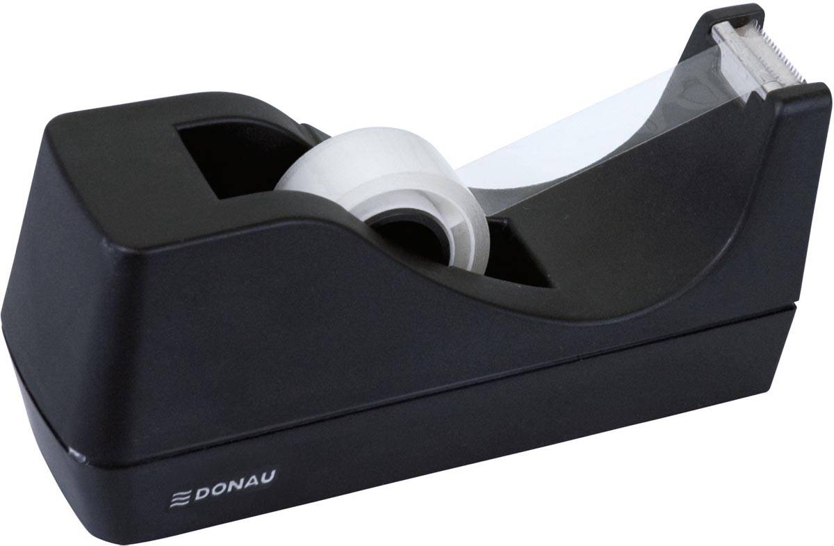 DONAU plakbandafroller, voor rollen van 19 mm x 33 m, zwart