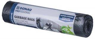 DONAU PROFESSIONAL vuilniszak, 31 micron, ft 69 x 62 cm, 60 liter, zwart, pak van 10  stuks
