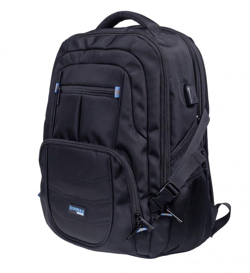 Donau Travel rugzak Amsterdam, 35 l, 17 inch, zwart