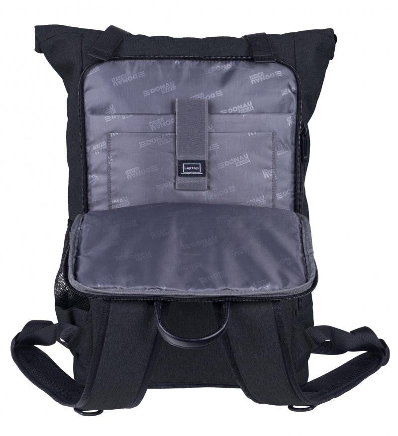 Donau Travel rugzak London, 18 l, 15,6 inch, zwart