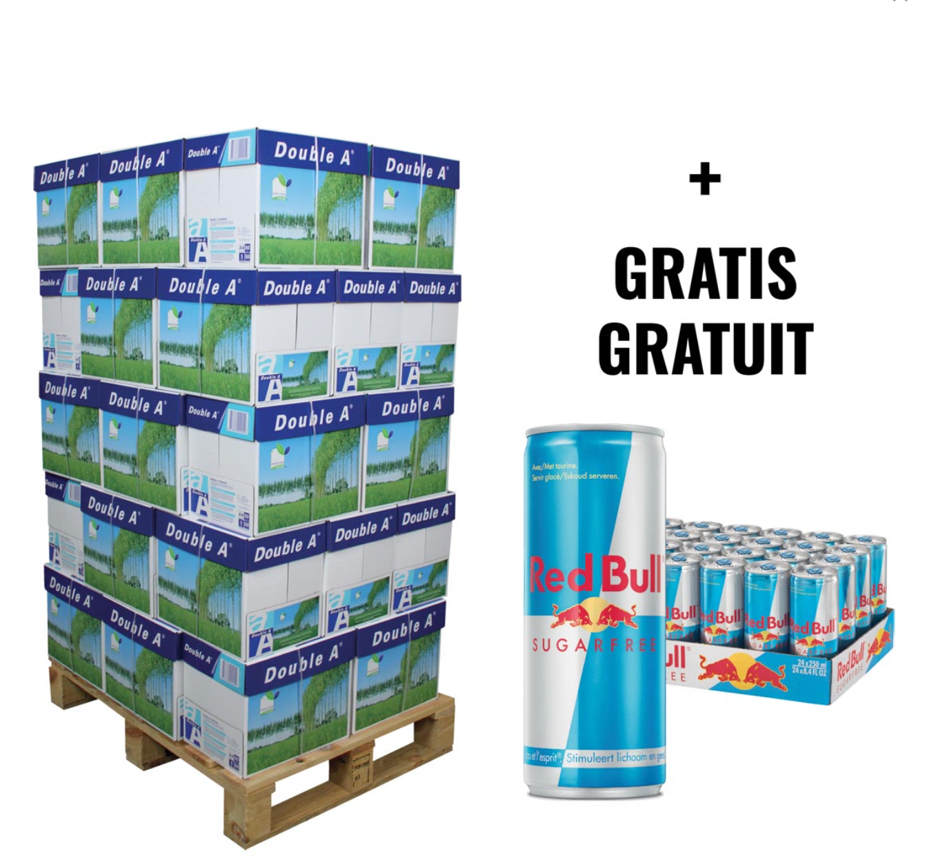 Double A Premium printpapier ft A4, 80 g, pallet van 200 pakken van 500 vel