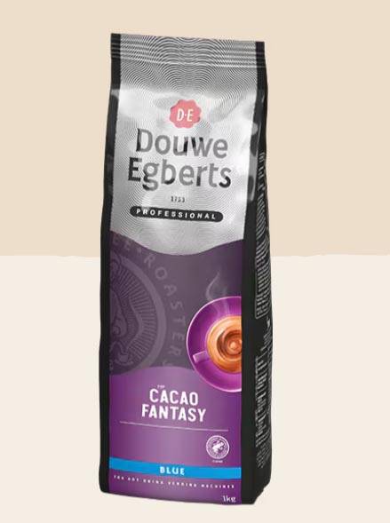 Douwe Egberts Cacao Fantasy Blue cacaopoeder voor automaten, pak van 1 kilo