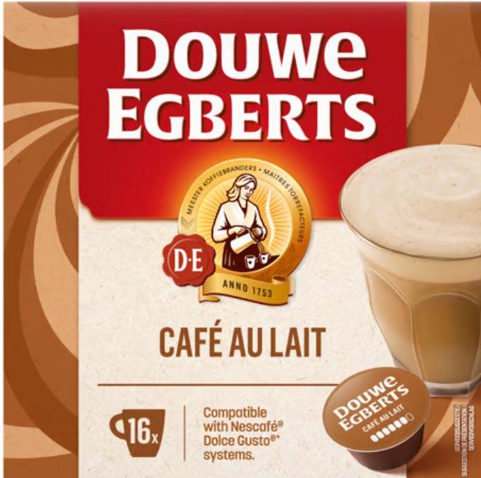 Douwe Egberts Dolce Gusto koffiecapsules Café au lait, pak van 16 stuks