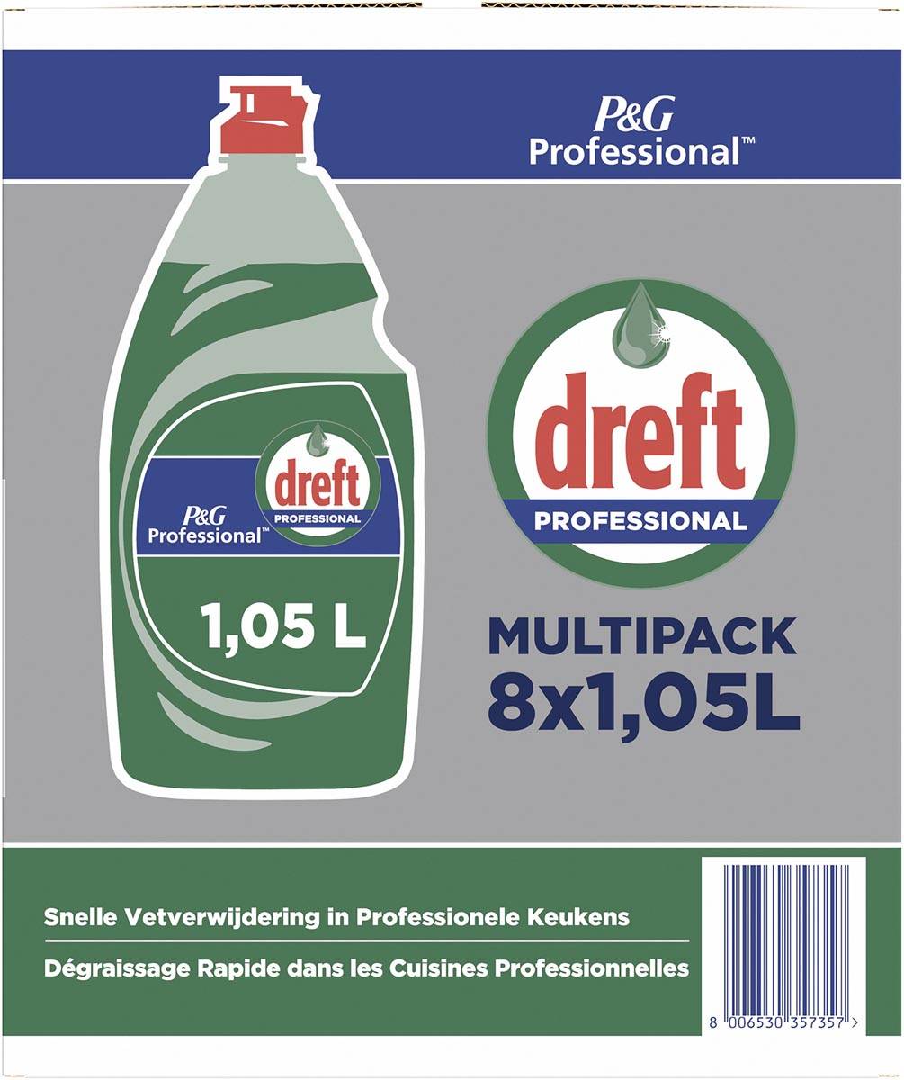 Dreft handafwasmiddel Original 1,05 l, pak van 8 stuks
