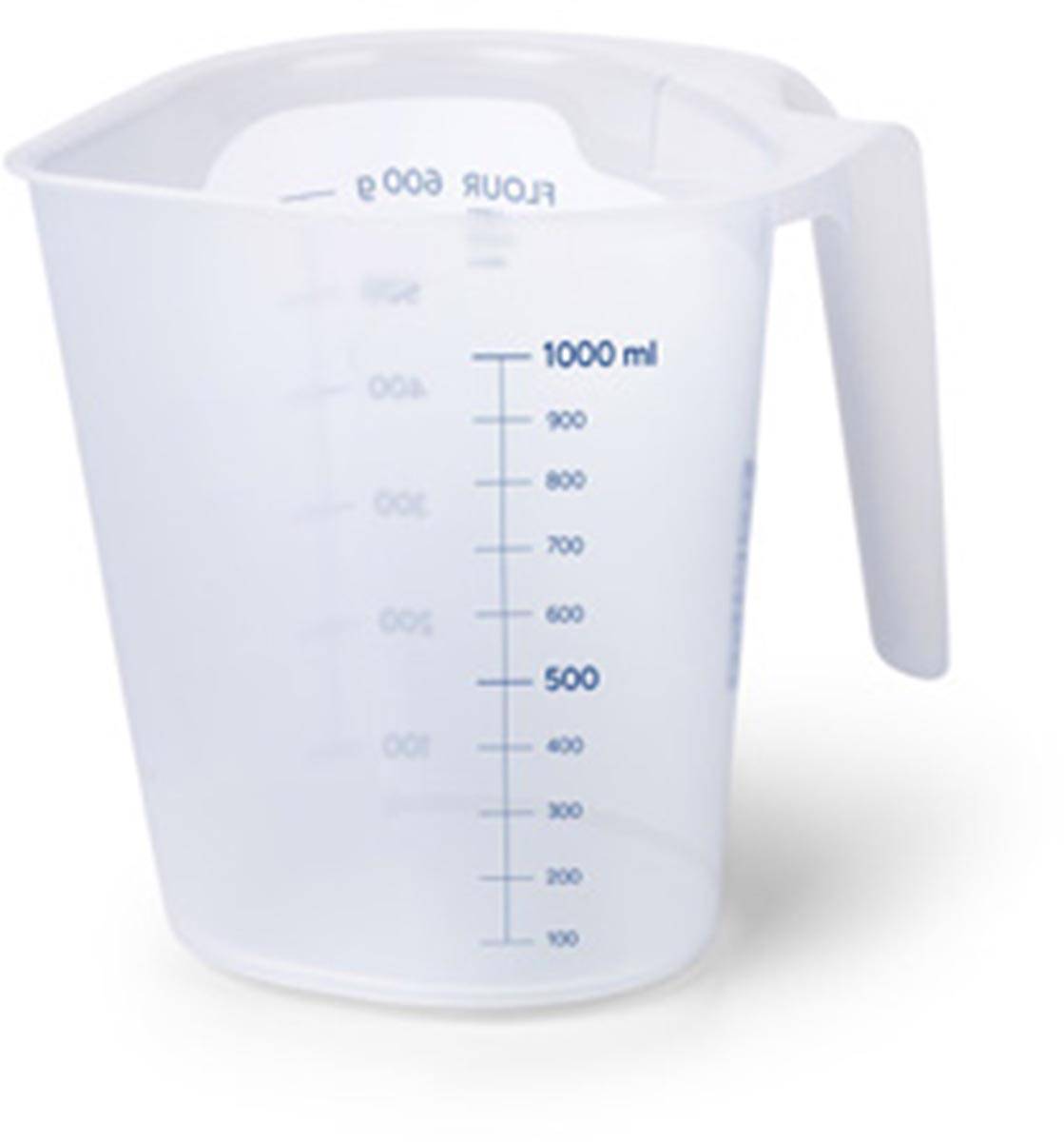 DTD maatbeker, 1 l, kunststof, transparant