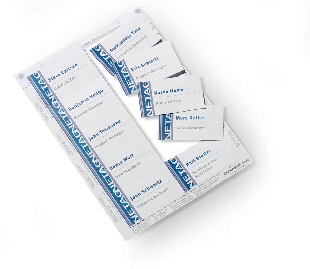 Durable Badgemaker insteekkaartjes ft 54 x 90 mm (voor badges 8004, 8012, 8101, 8111, 8117, 8604 en 86...