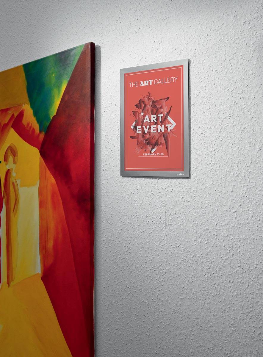 Durable Duraframe Wallpaper zelfklevend kader formaat A4, zilver