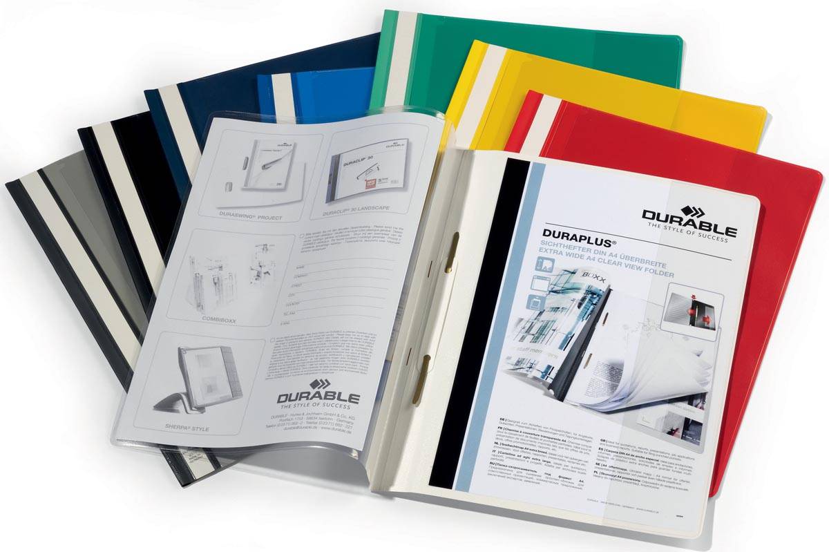 Durable personaliseerbare snelhechtmap Duraplus zwart