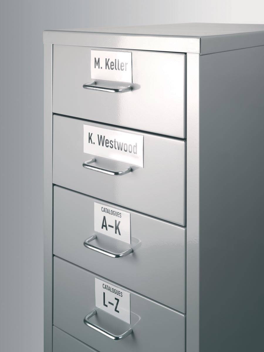 Durable Pocketfix binnenafmetingen 100 x 28 mm, buitenafmetingen 104 x 32 mm