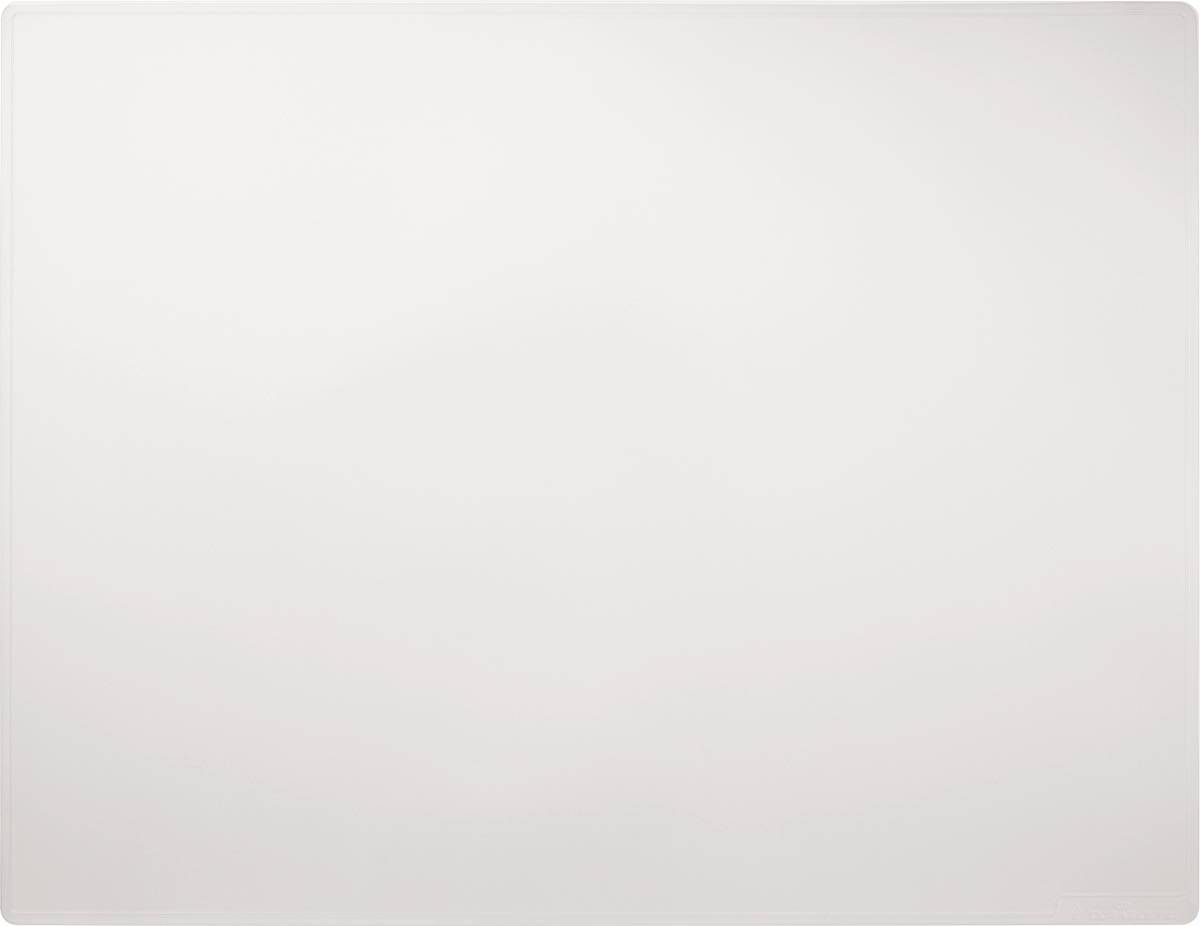 Durable schrijfonderlegger met siergroef, PP, ft  650 x 500 mm, transparant wit