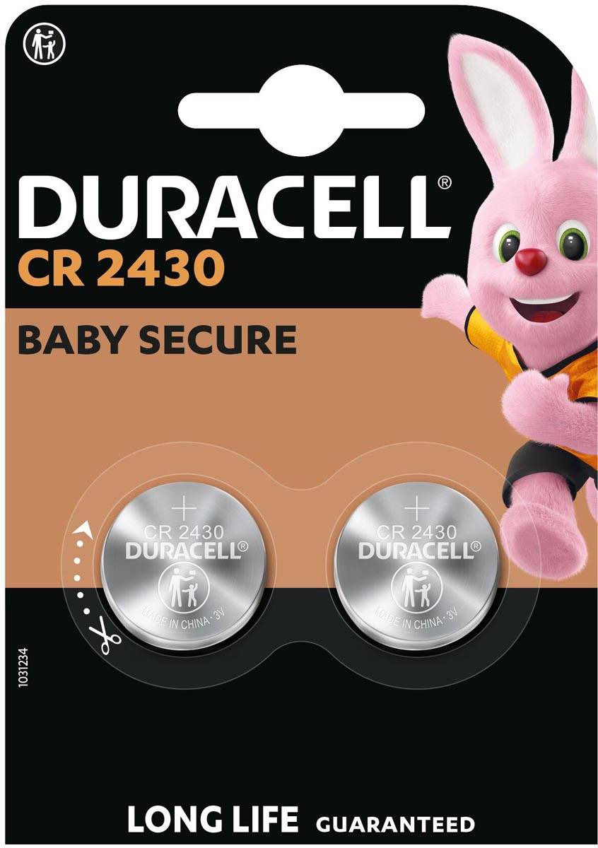 Duracell knoopcel CR2430, blister van 2 stuks