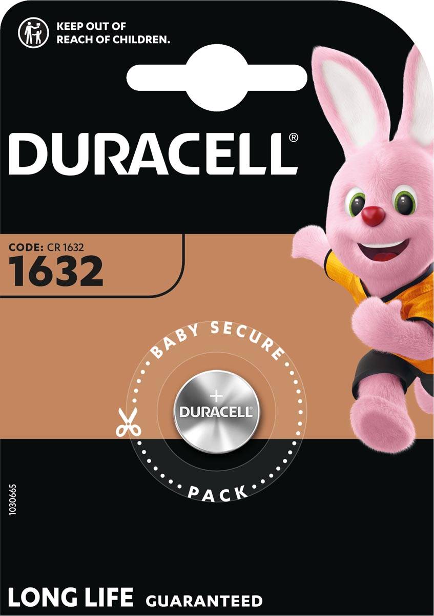 Duracell knoopcel Specialty Electronics CR1632, blister van 1 stuk