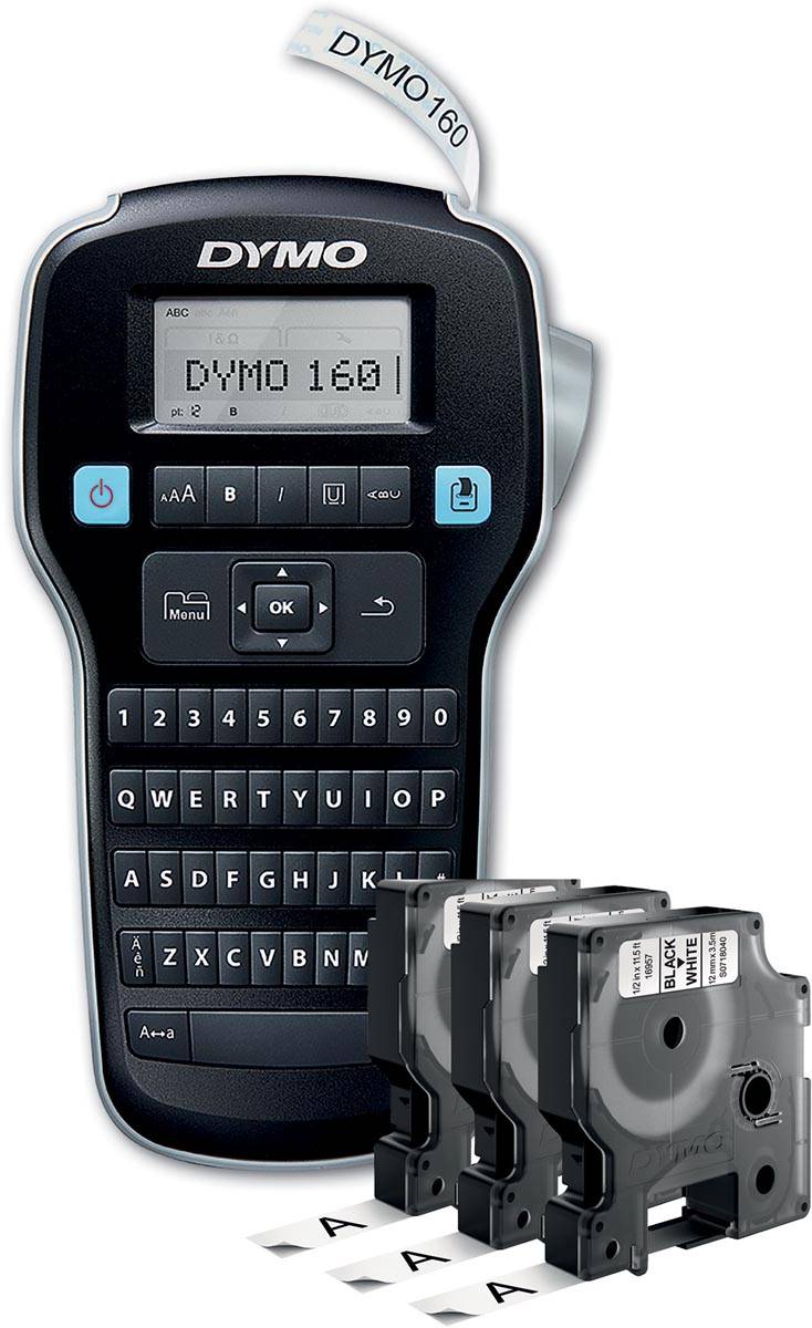 Dymo LabelManager 160 Value Pack: 1 x LabelManager 160P + 3 x D1 tape, qwerty