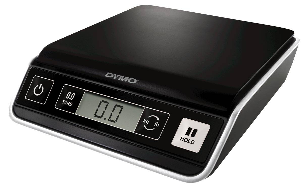 Dymo postweegschaal M2, weegt tot 2 kg, gewichtsinterval van 1 gram