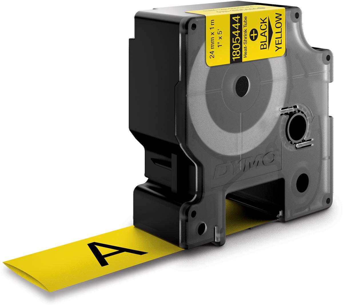 Dymo RHINO krimpkous 24 x 1,5 mm, zwart op geel