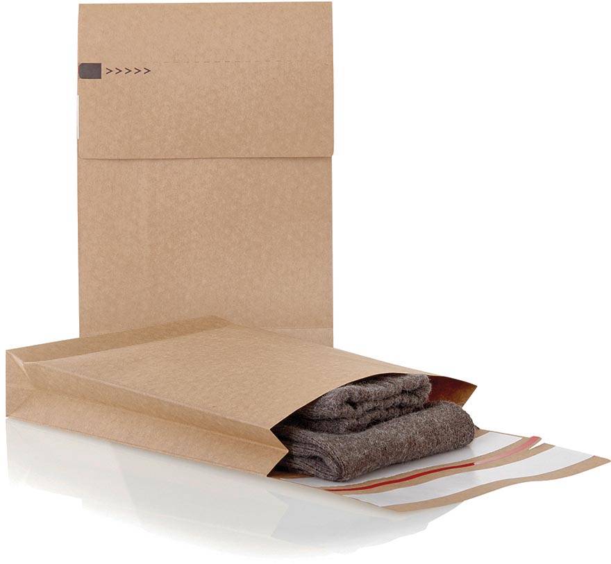 e-Green enveloppen met blokbodem, ft 350 x 250 x 50 + 96 mm, doos van 250 stuks