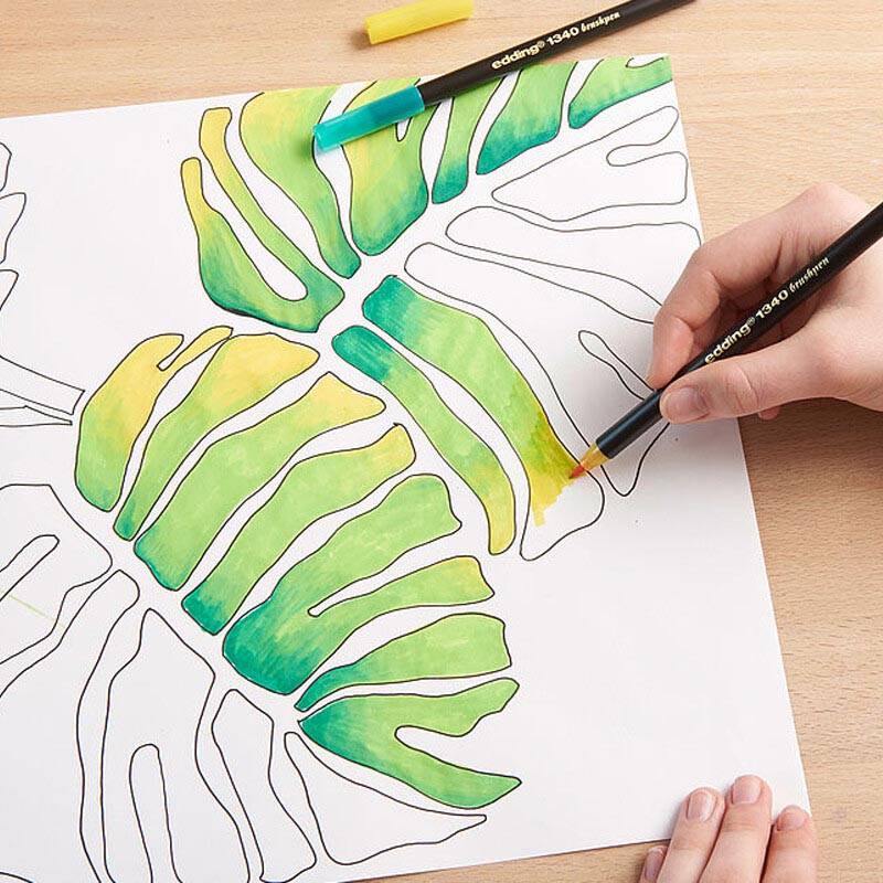Edding glitter brushpen e-1340, honingdauw meloen
