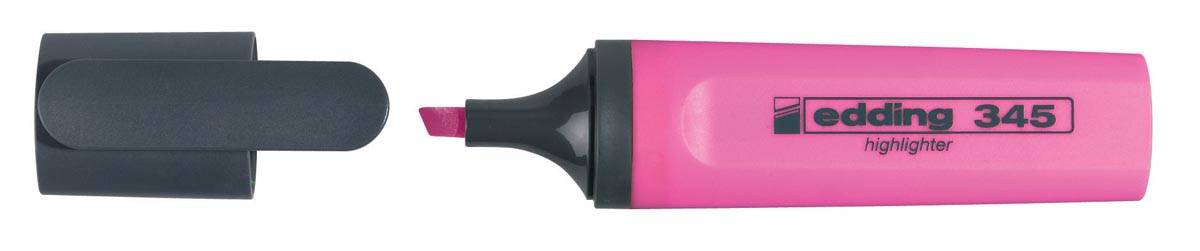 Edding markeerstift 345 roze, doos van 10 stuks