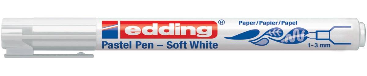 Edding Soft Pastel pen, wit