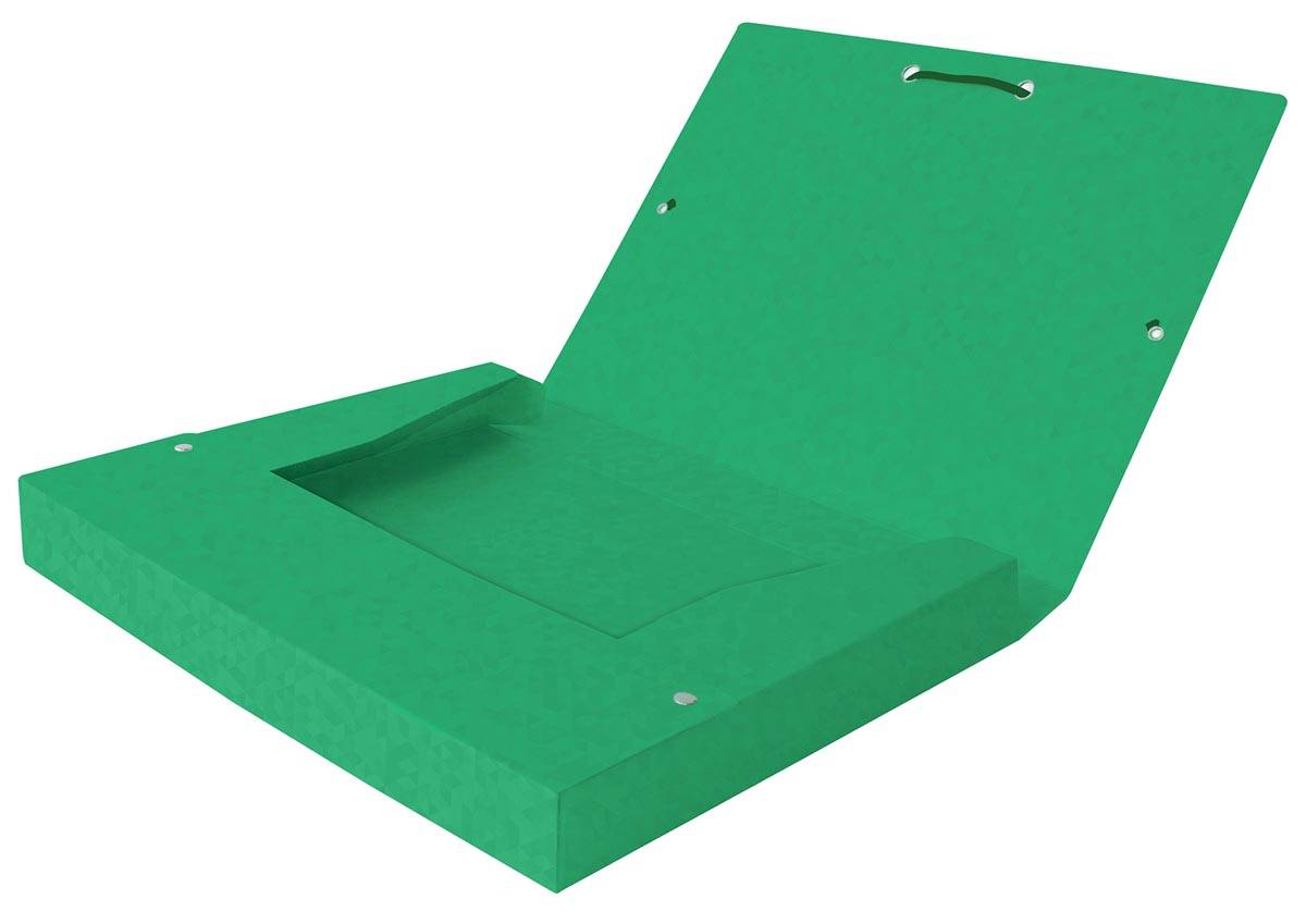 Elba elastobox Oxford Top File+ rug van 4 cm, groen