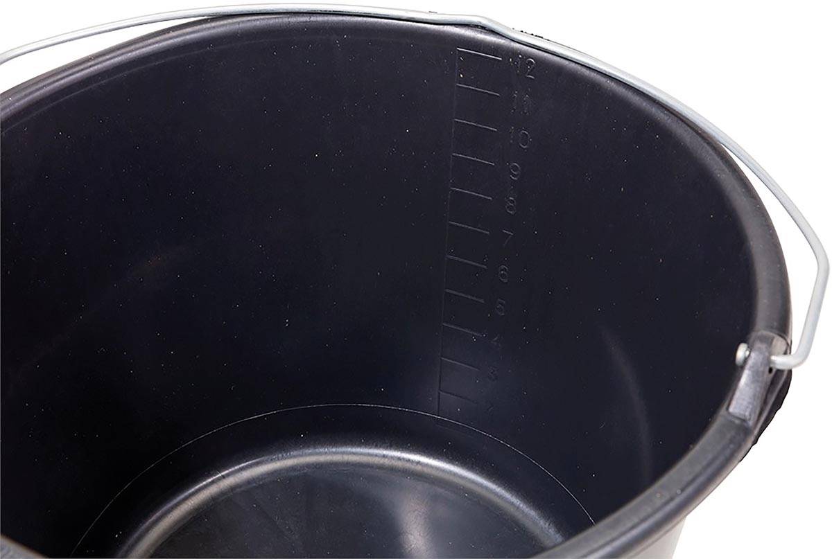 Emmer 12 liter, zwart