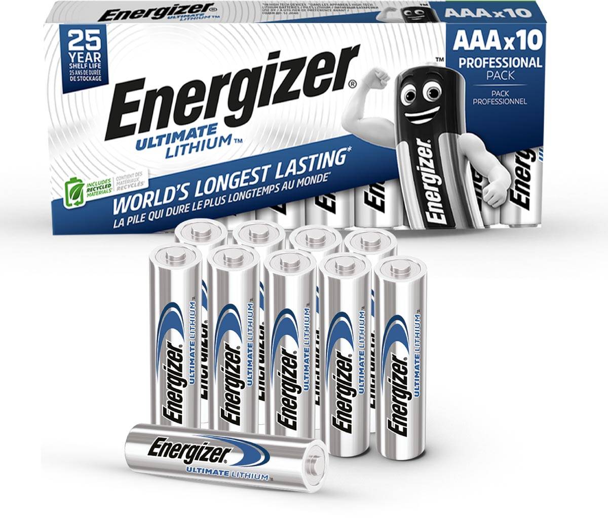Energizer batterijen Ultimate Lithium AAA/L92, pak van 10 stuks