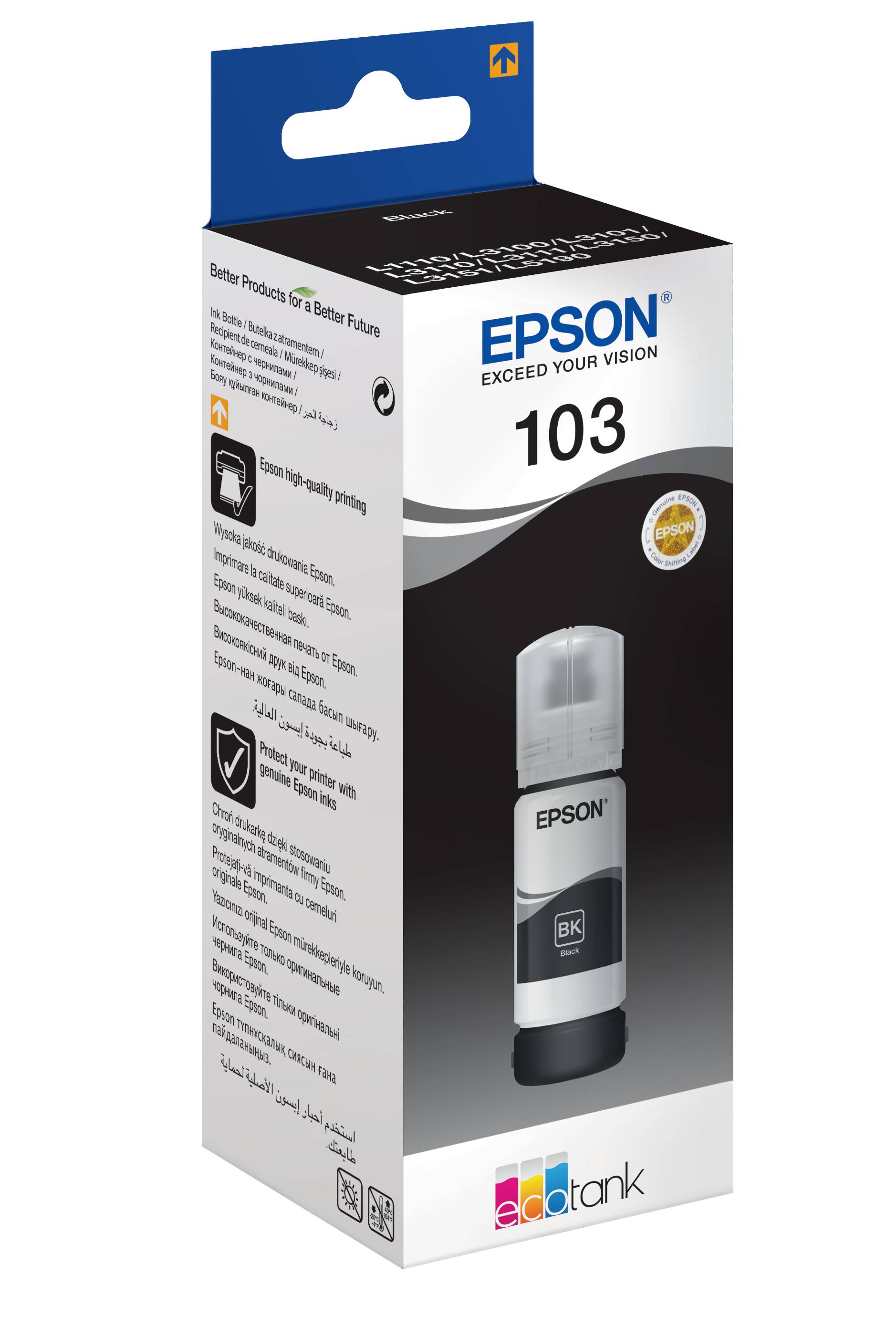 Epson 103 inktcartridge 1 stuk(s) Origineel Zwart