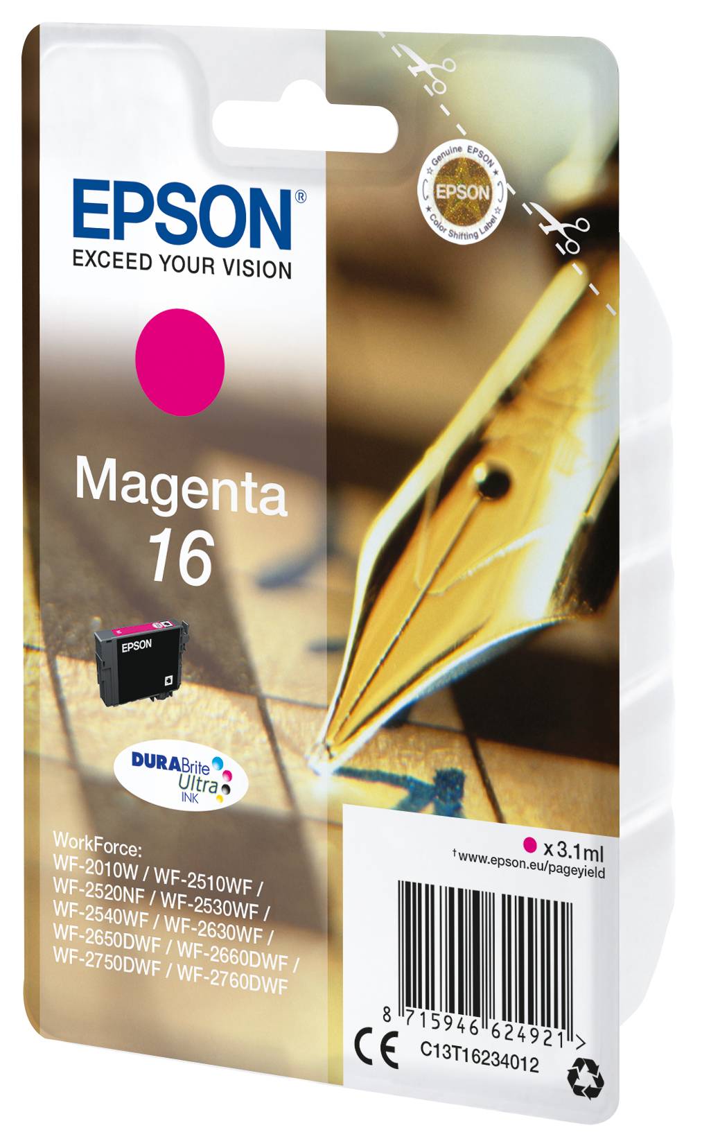 Epson Pen and crossword Singlepack Magenta 16 DURABrite Ultra Ink