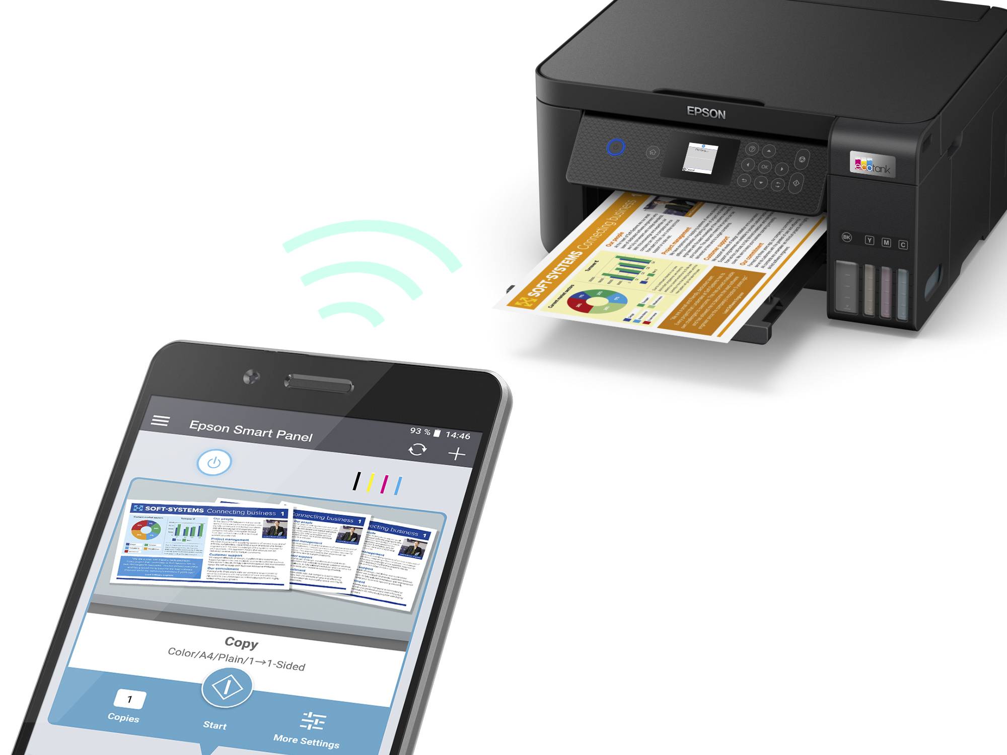 Epson EcoTank ET-2851 A4 multifunctionele Wi-Fi-printer met inkttank, inclusief tot 3 jaar inkt