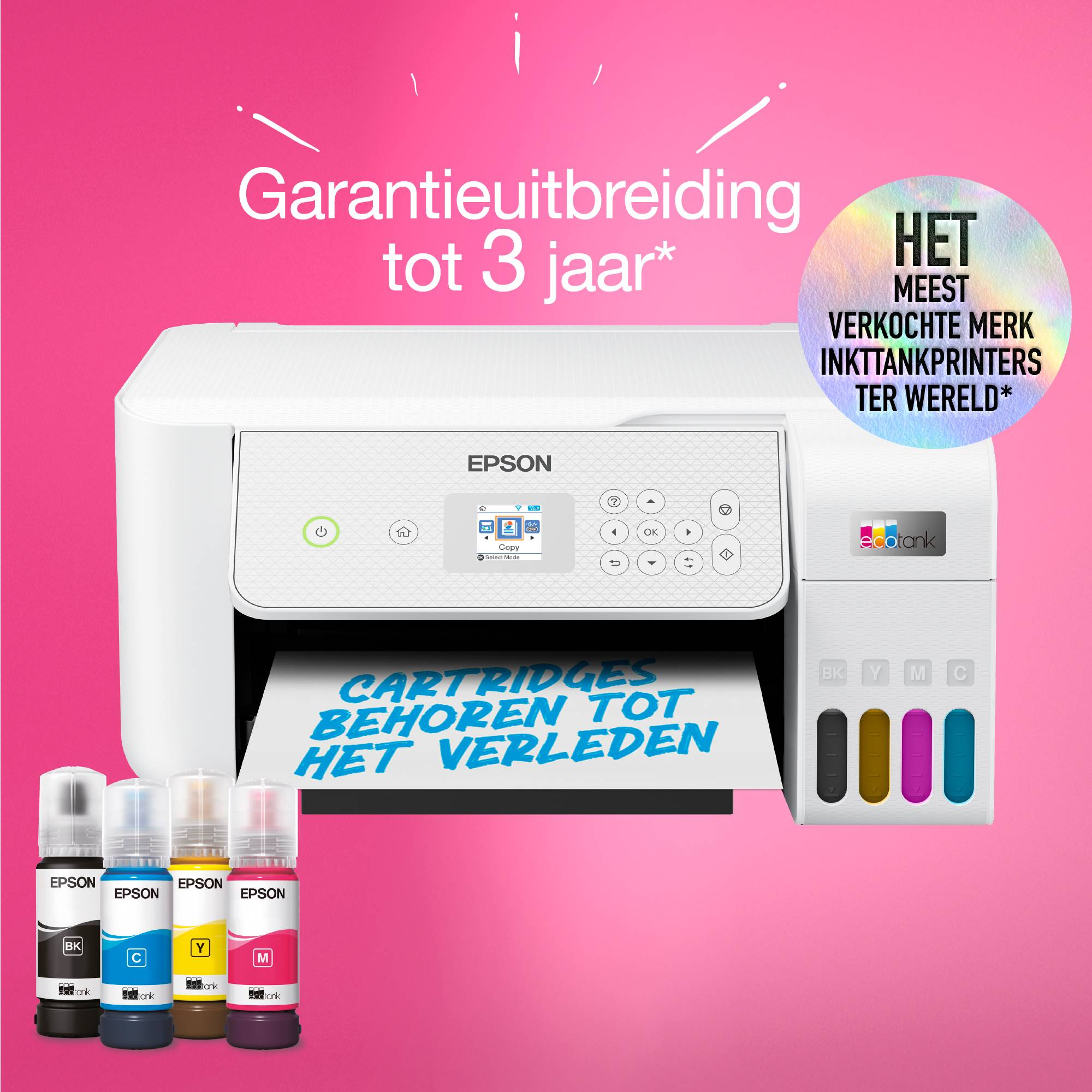 Epson EcoTank ET-2876 A4 multifunctionele Wi-Fi-printer met inkttank, inclusief tot 3 jaar inkt