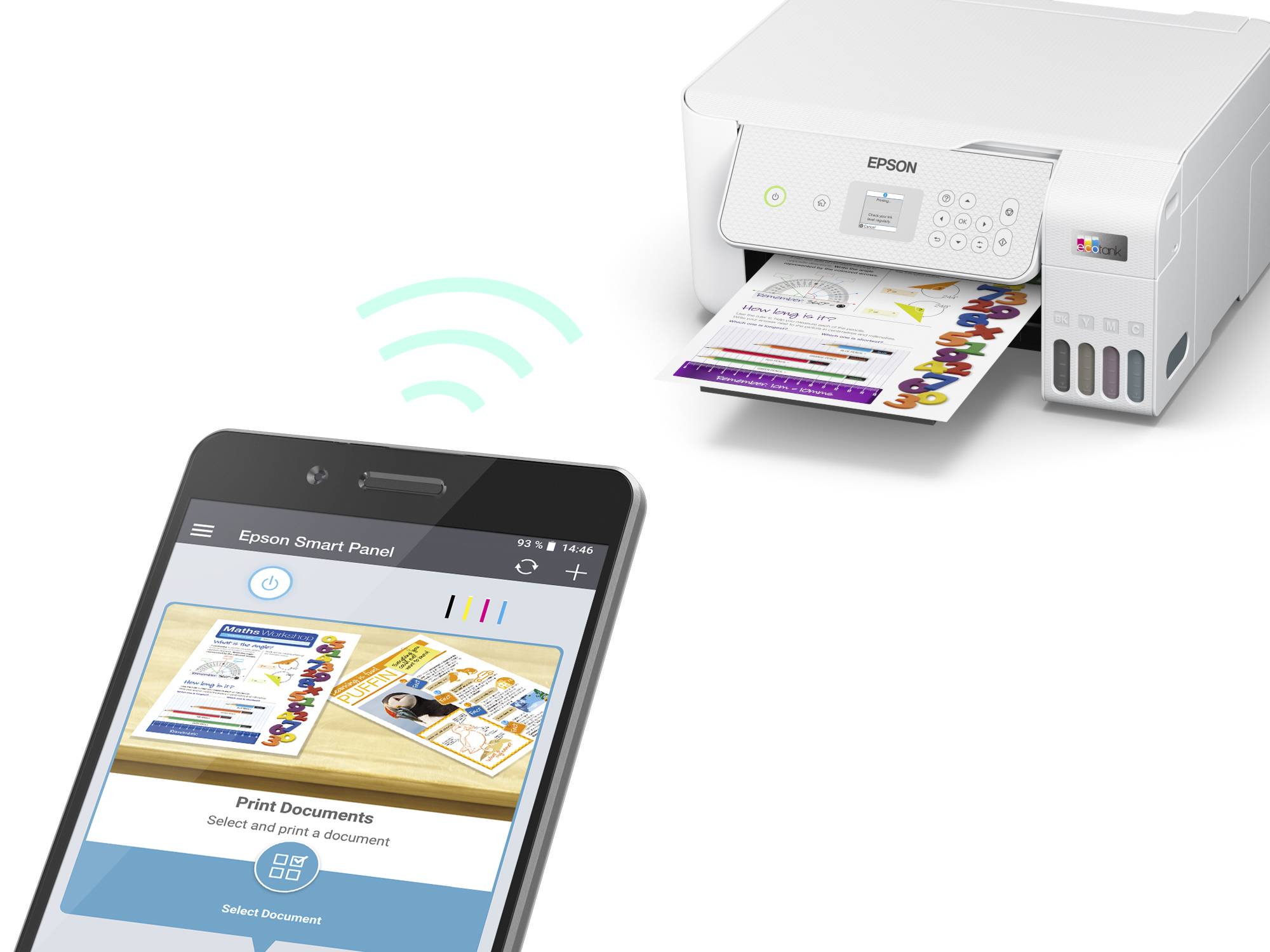 Epson EcoTank ET-2876 A4 multifunctionele Wi-Fi-printer met inkttank, inclusief tot 3 jaar inkt