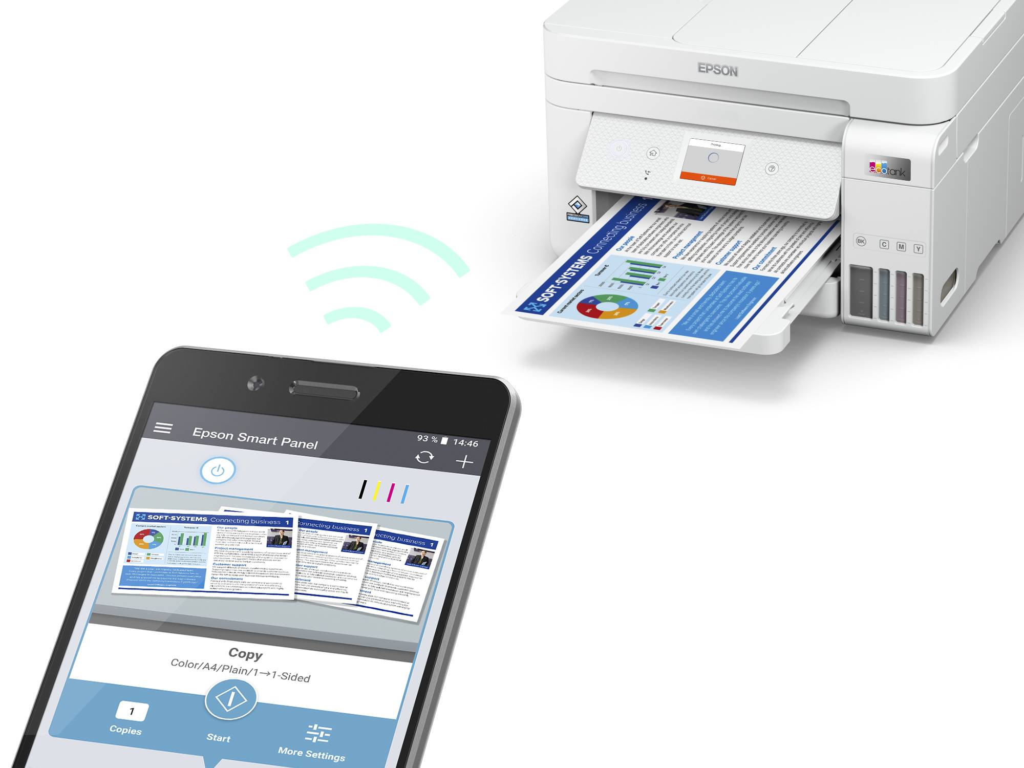 Epson EcoTank ET-4856 A4 multifunctionele Wi-Fi-printer met inkttank, inclusief tot 3 jaar inkt