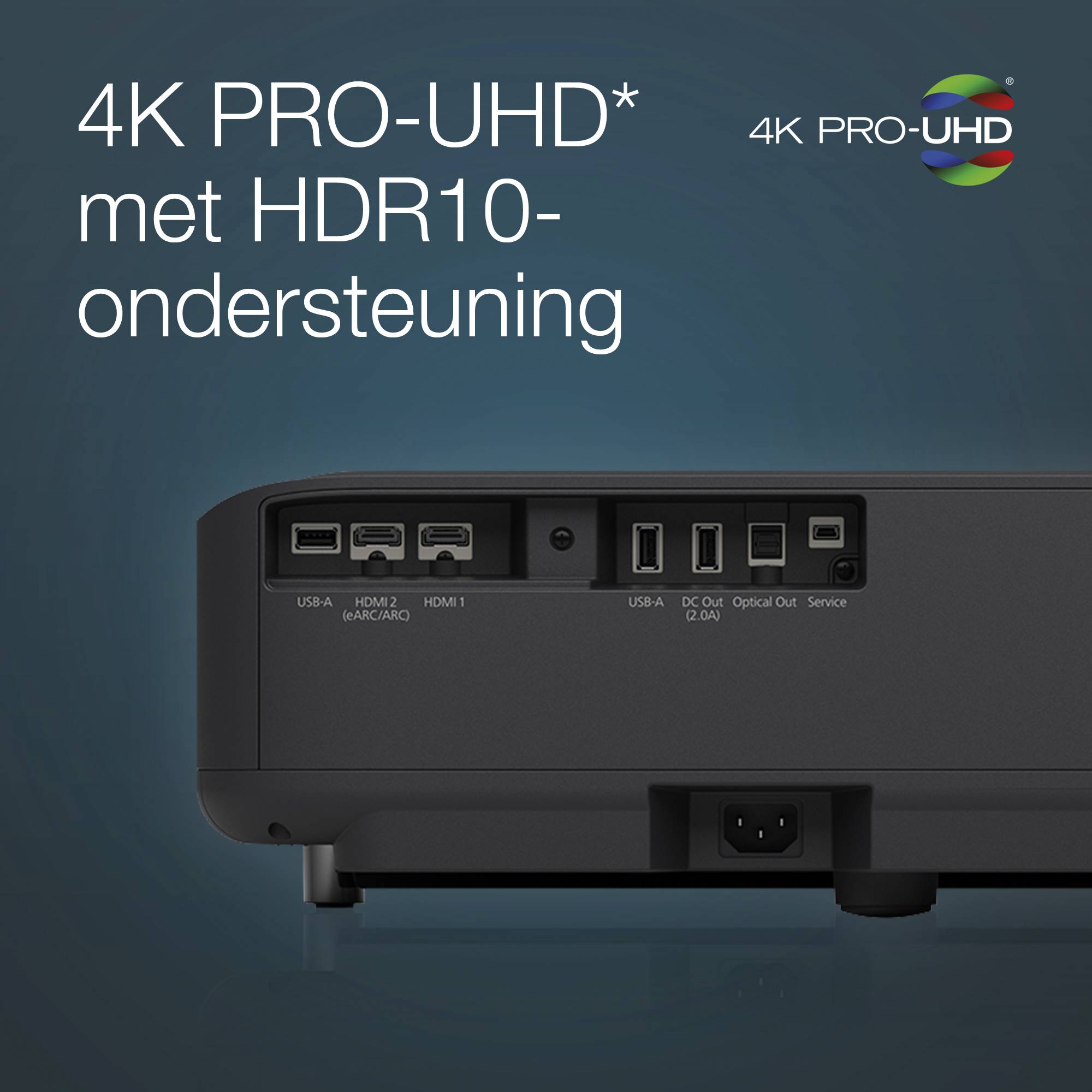 Epson EH-LS650B 4K PRO-UHD smart laserprojector, 3600 lumen, scherm van maximaal 120 inch