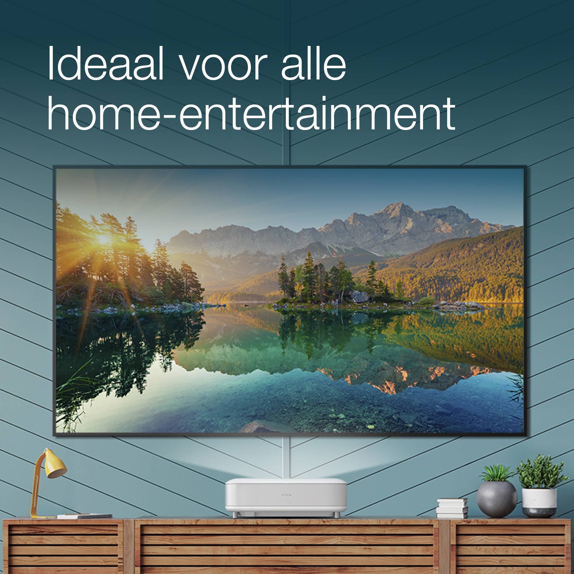 Epson EH-LS650W 4K PRO-UHD smart laserprojector, 3600 lumen, scherm van maximaal 120 inch