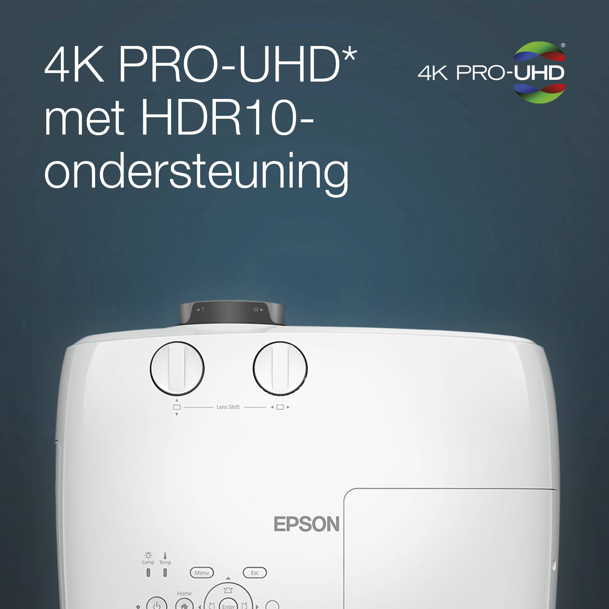 Epson EH-TW7000 4K PRO-UHD-projector, 3000 lumen, scherm van maximaal 500 inch
