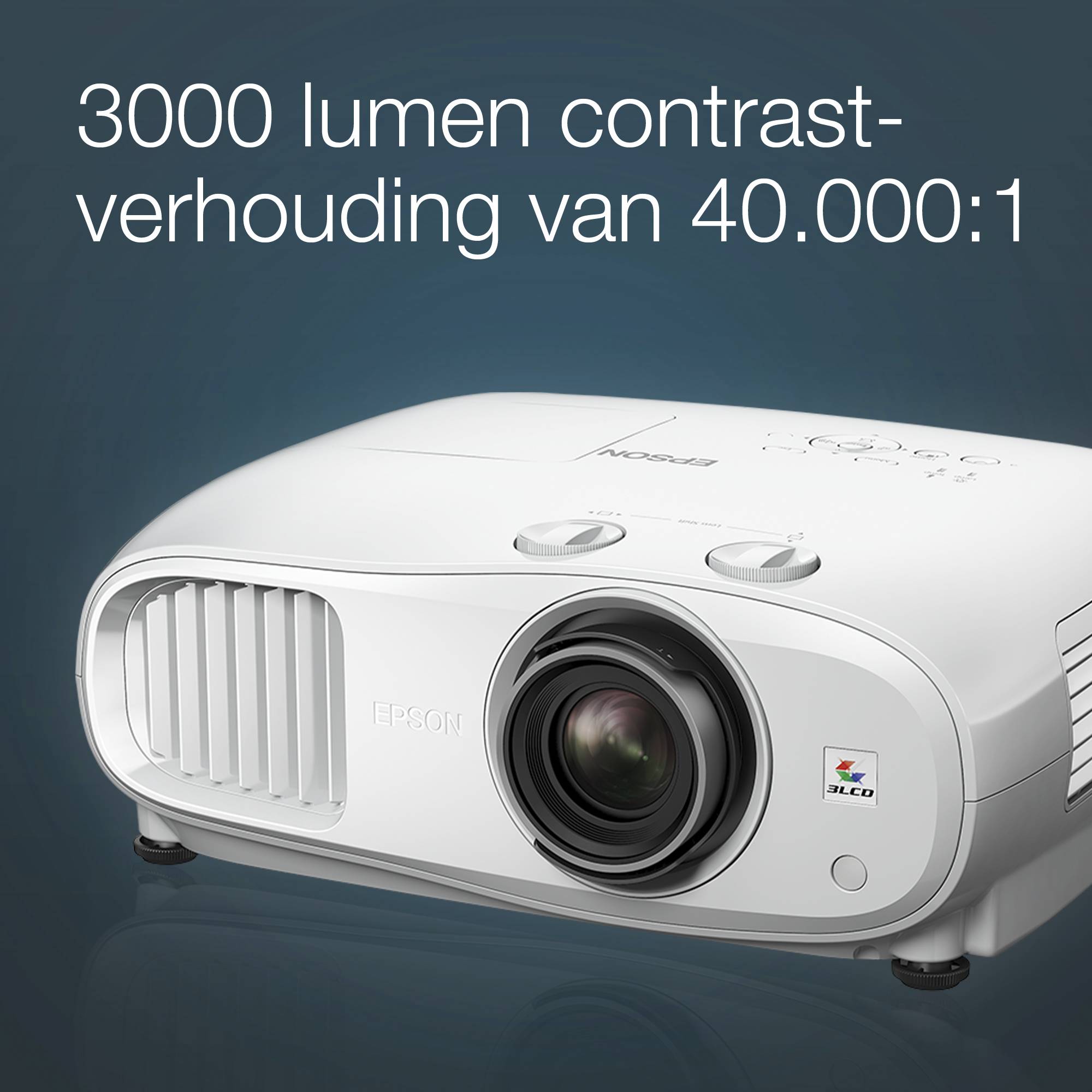 Epson EH-TW7000 4K PRO-UHD-projector, 3000 lumen, scherm van maximaal 500 inch