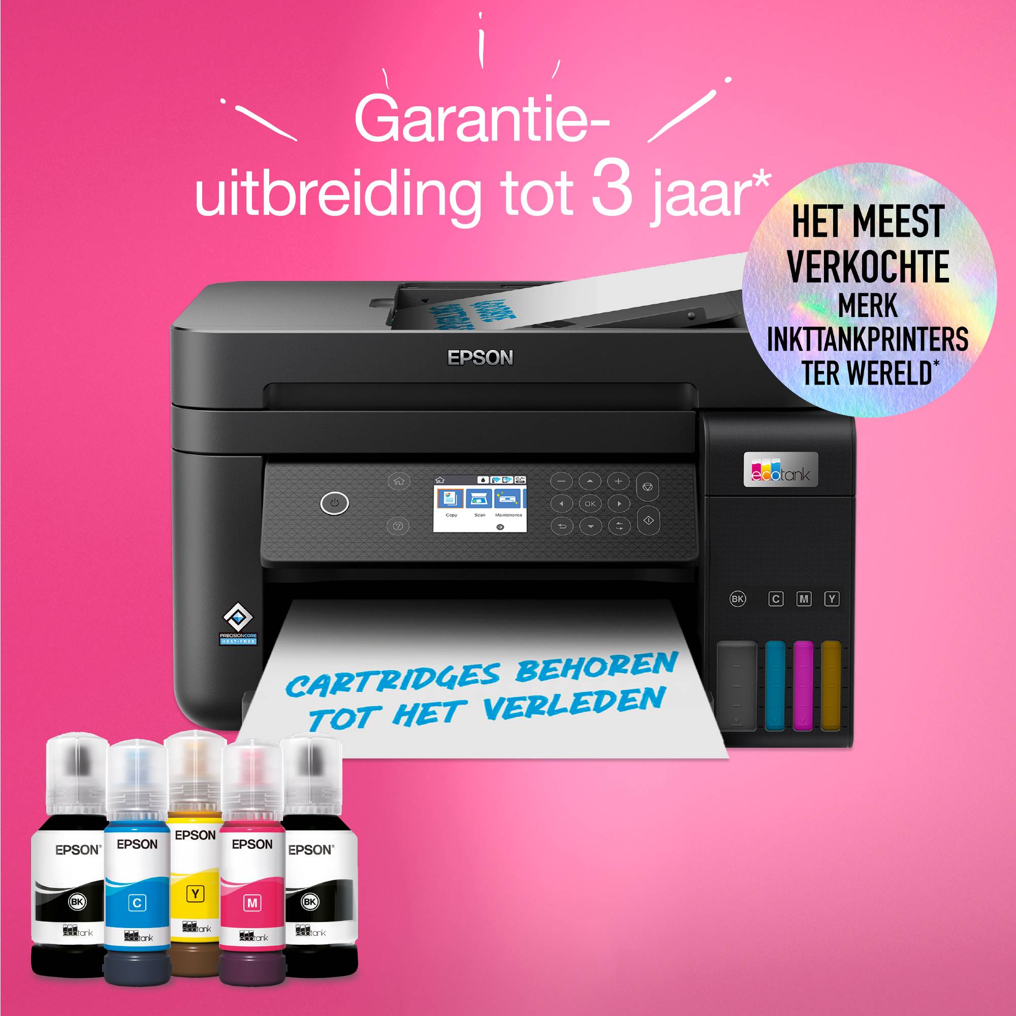 Epson EcoTank ET-3850 A4 multifunctionele Wi-Fi-printer met inkttank, inclusief tot 3 jaar inkt