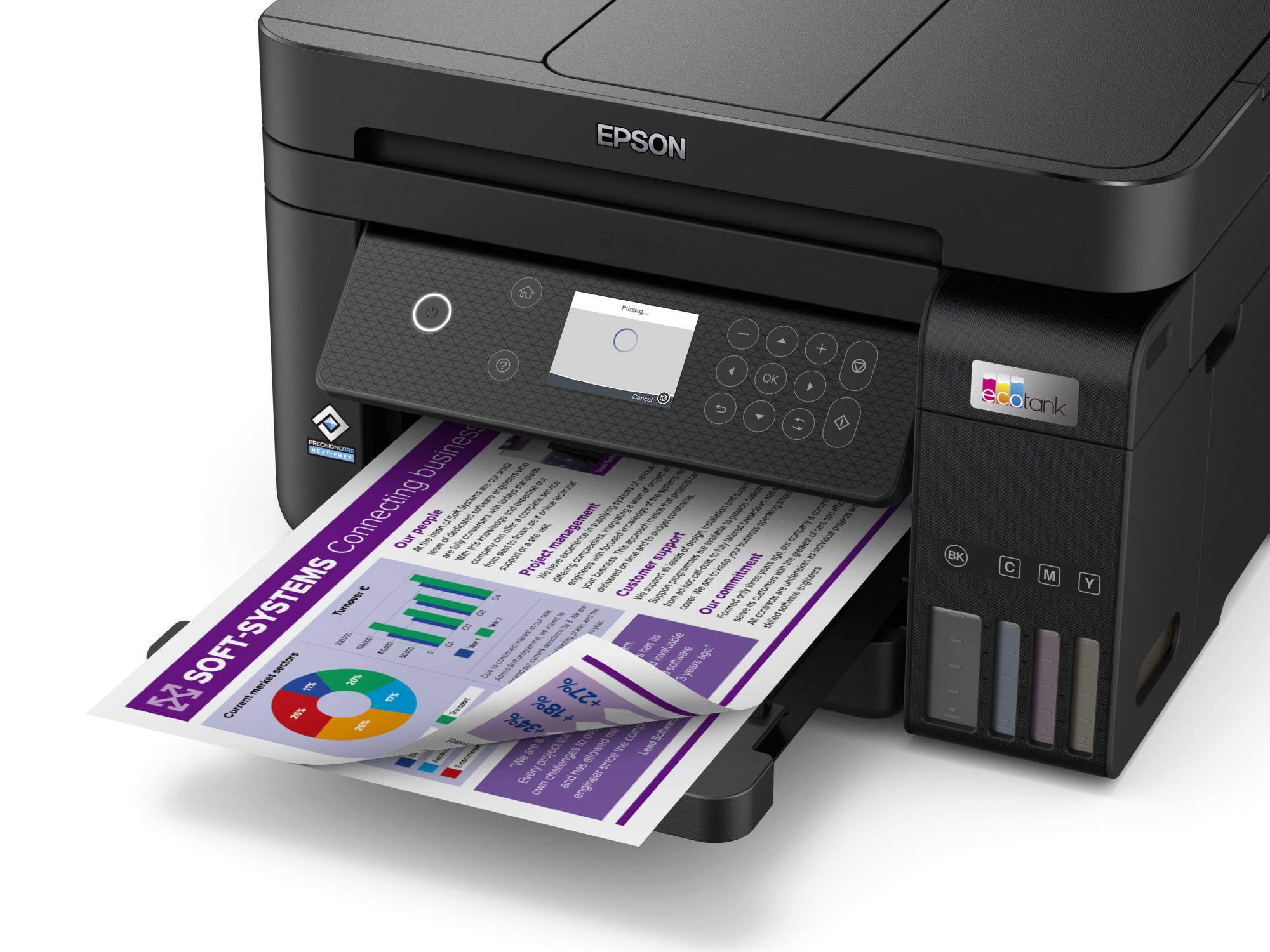 Epson EcoTank ET-3850 A4 multifunctionele Wi-Fi-printer met inkttank, inclusief tot 3 jaar inkt