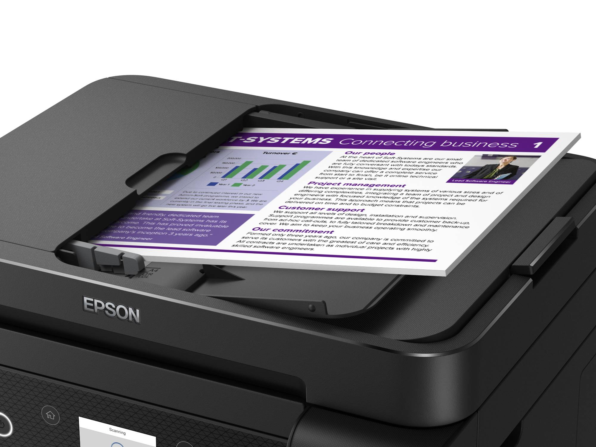 Epson EcoTank ET-3850 A4 multifunctionele Wi-Fi-printer met inkttank, inclusief tot 3 jaar inkt