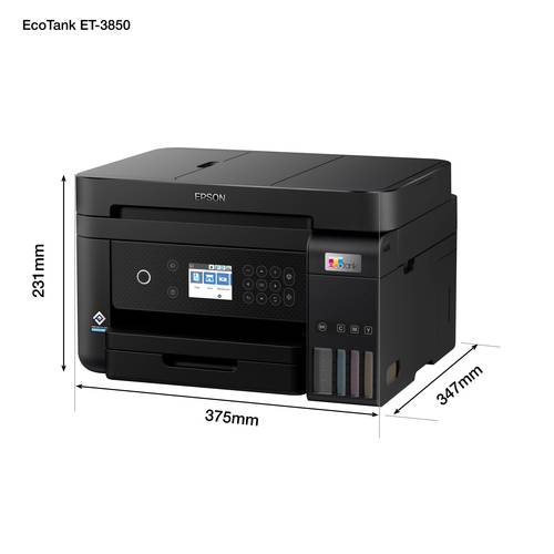 Epson EcoTank ET-3850 A4 multifunctionele Wi-Fi-printer met inkttank, inclusief tot 3 jaar inkt