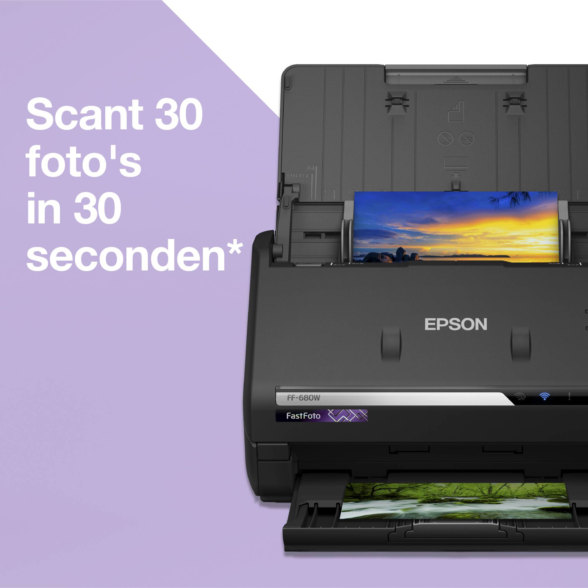 Epson FastFoto FF-680W snelle A4-fotoscanner met automatische invoer en Wi-Fi-connectiviteit
