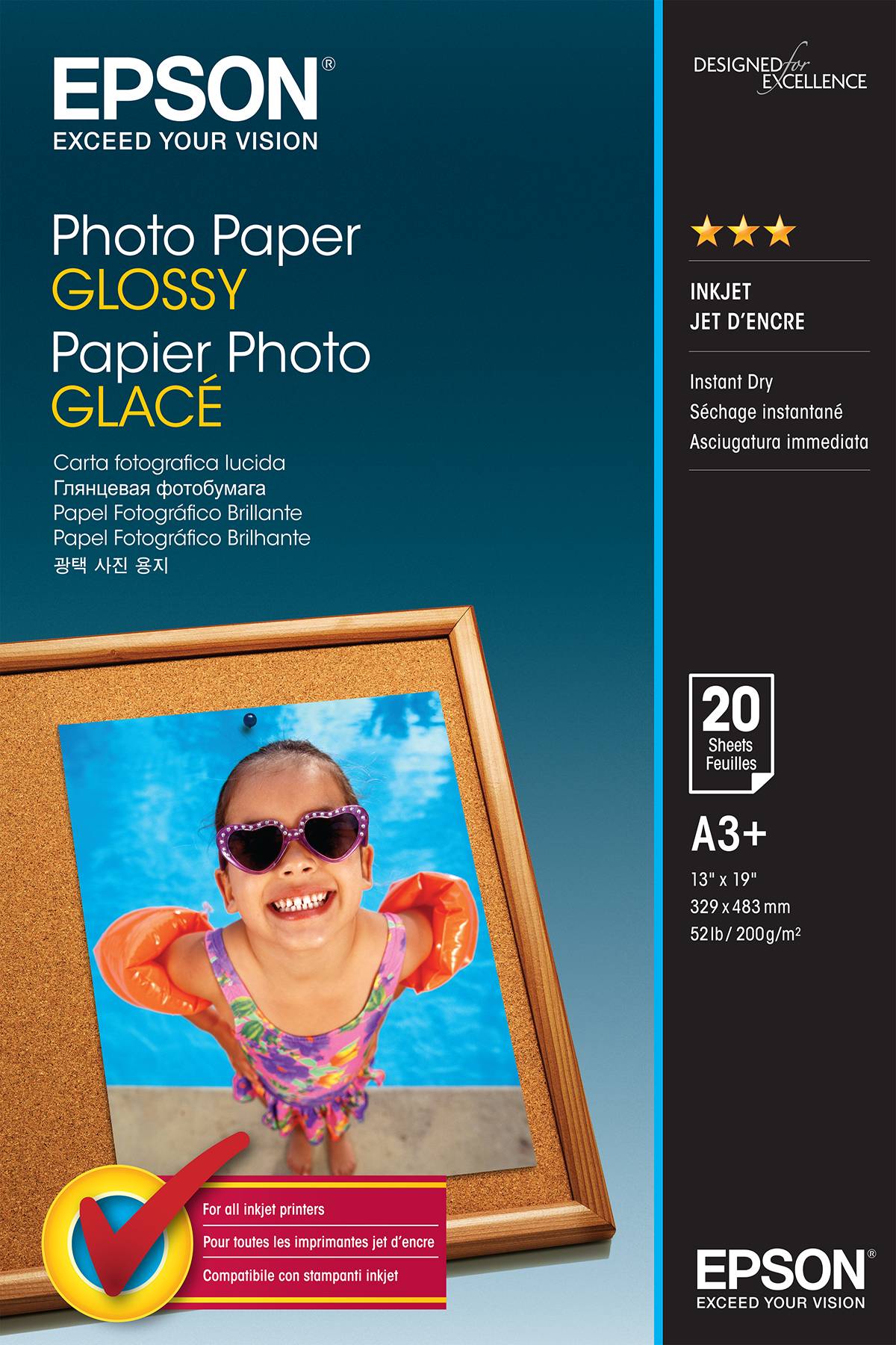 Epson Photo Paper Glossy - A3+ - 20 Vellen