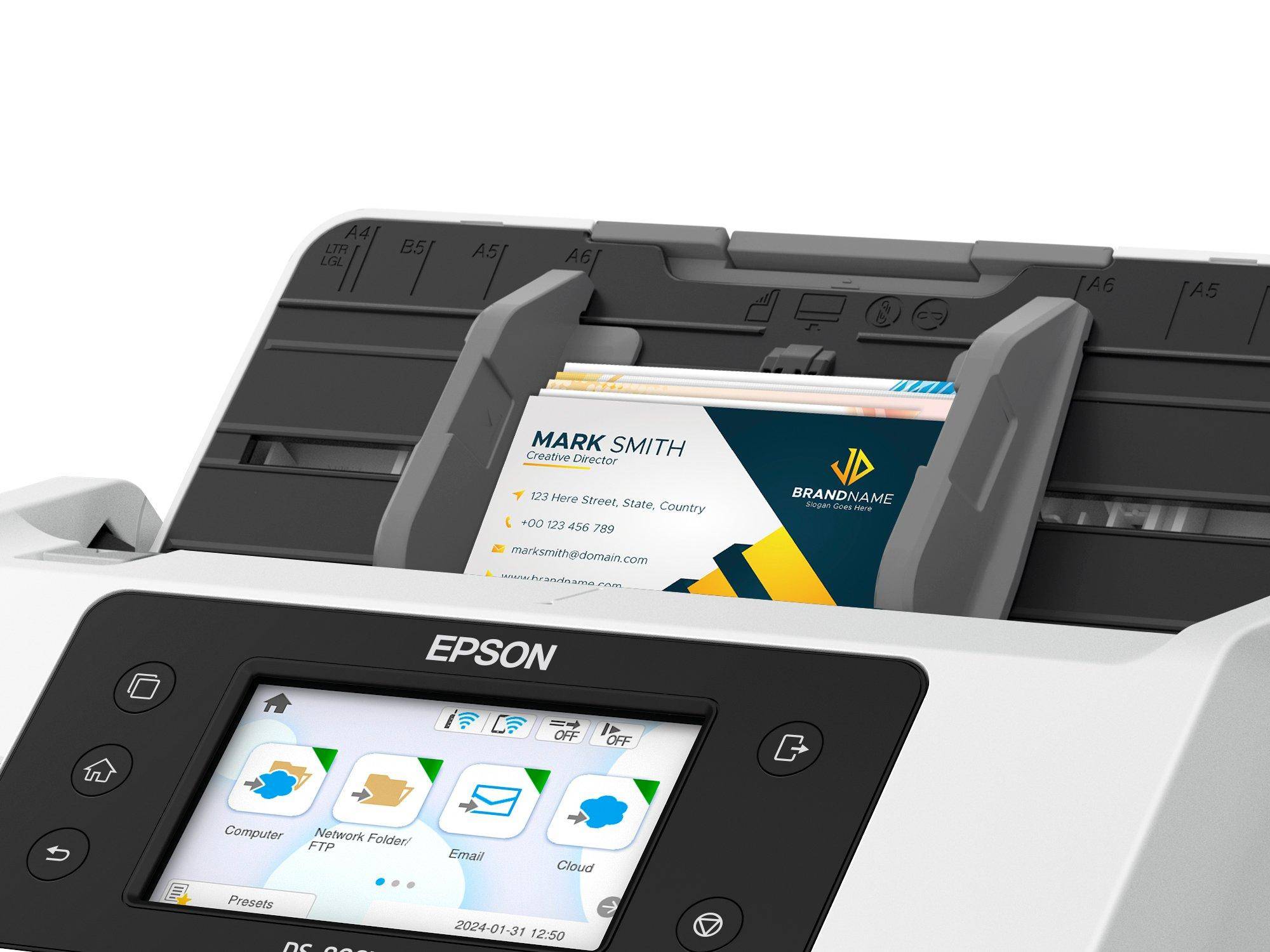 Epson WorkForce DS-800WN Paginascanner 600 x 600 DPI A4 Wit