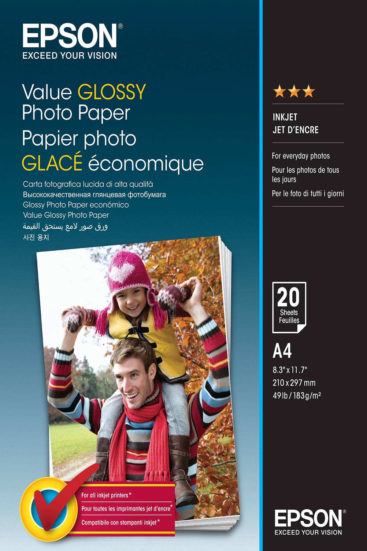 Epson Value Glossy Photo Paper - A4 - 20 Vellen