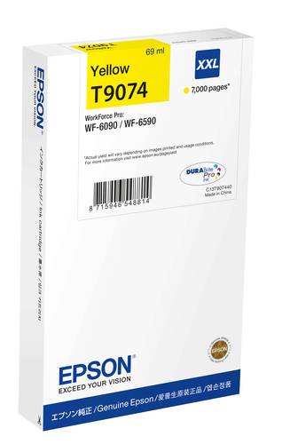 Epson C13T90744N inktcartridge 1 stuk(s) Origineel Extra (Super) hoog rendement Geel