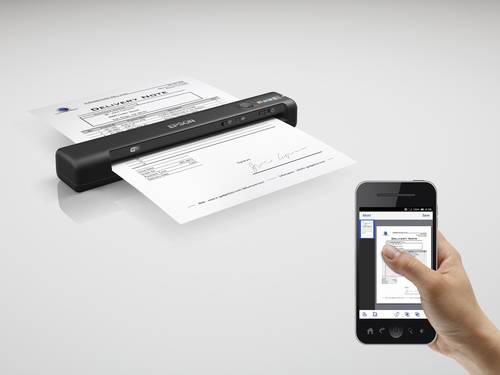 Epson WorkForce ES-60W, snelle draadloze mobiele A4-scanner met Wi-Fi-connectiviteit, ScanSmart-technologie en LCD-scherm