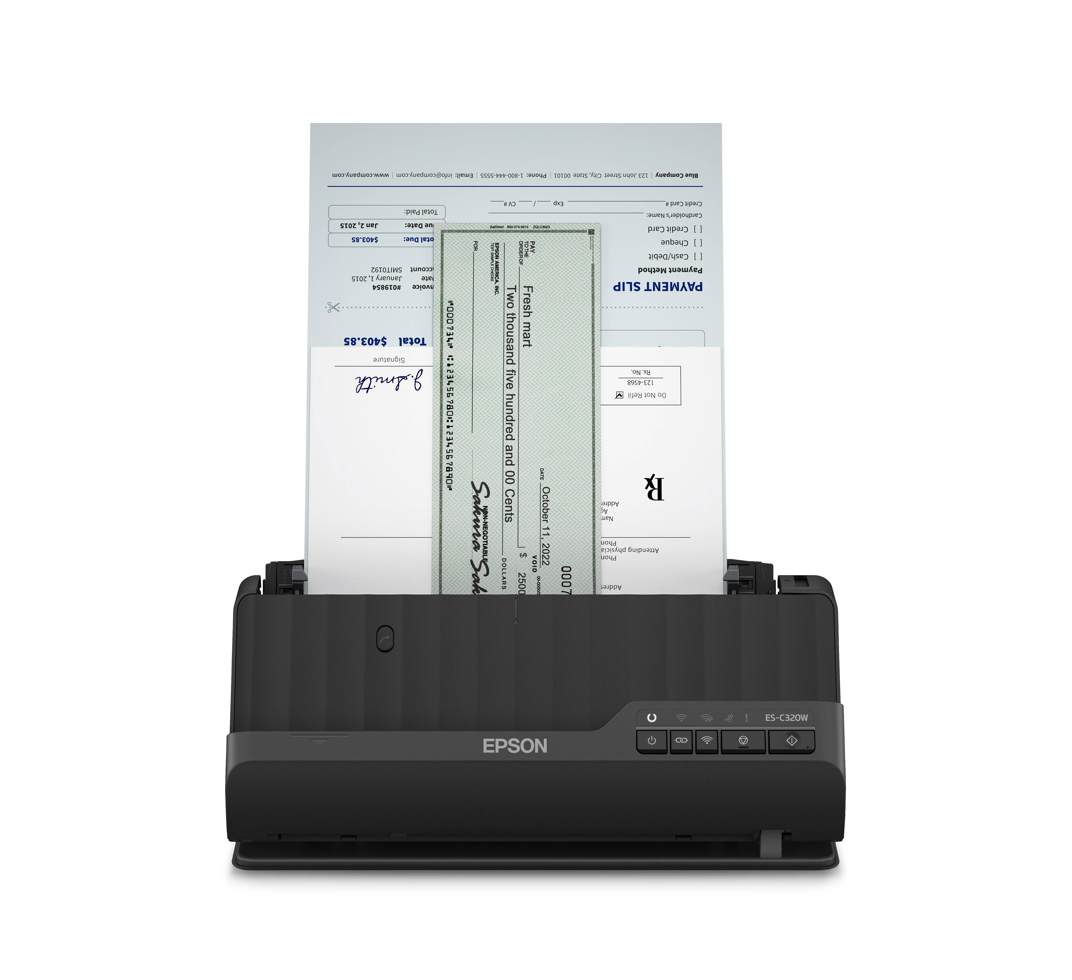 Epson ES-C320W compacte A4-documentscanner met Wi-Fi-connectiviteit en U-traject